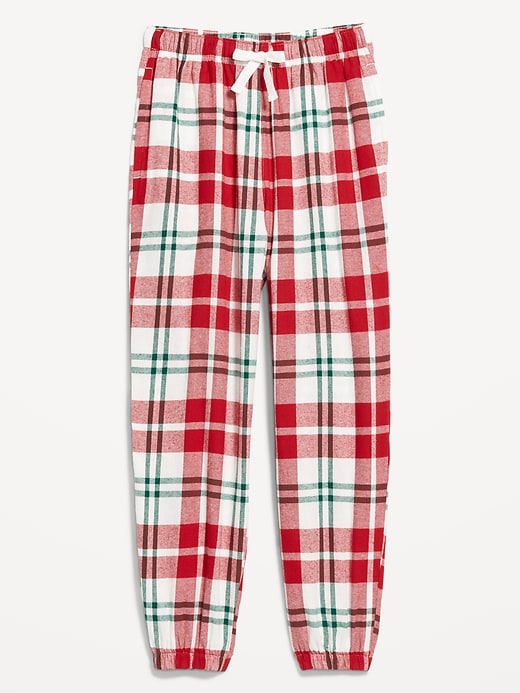 L'image numéro 2 présente Pantalon de pyjama style jogging en flanelle à carreaux pour femme