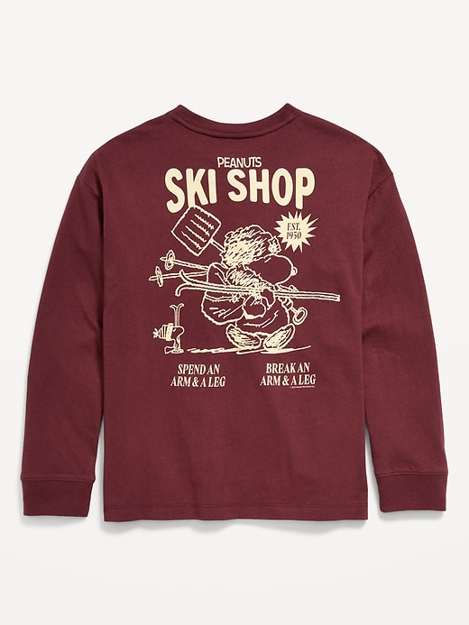 Image number 3 showing, Peanuts™ Snoopy Oversized Gender-Neutral Graphic T-Shirt for Kids