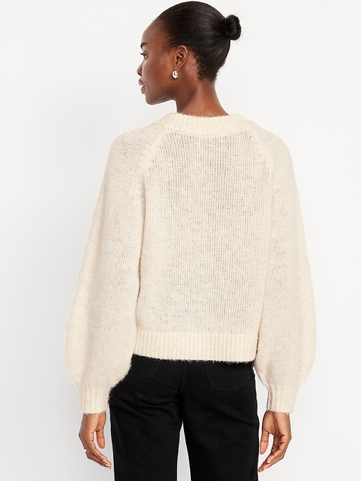 Image number 2 showing, Cozy Cropped V-Neck Sweater