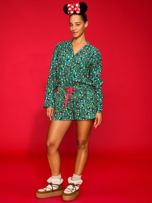 Image number 5 showing, Old Navy x Disney Mickey Mouse & Friends Printed Flannel Boxer Shorts for Women