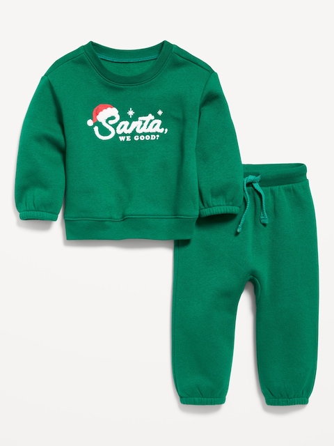 Ensemble de chandail en coton ouaté à imprimé et pantalon en coton ouaté pour bébé