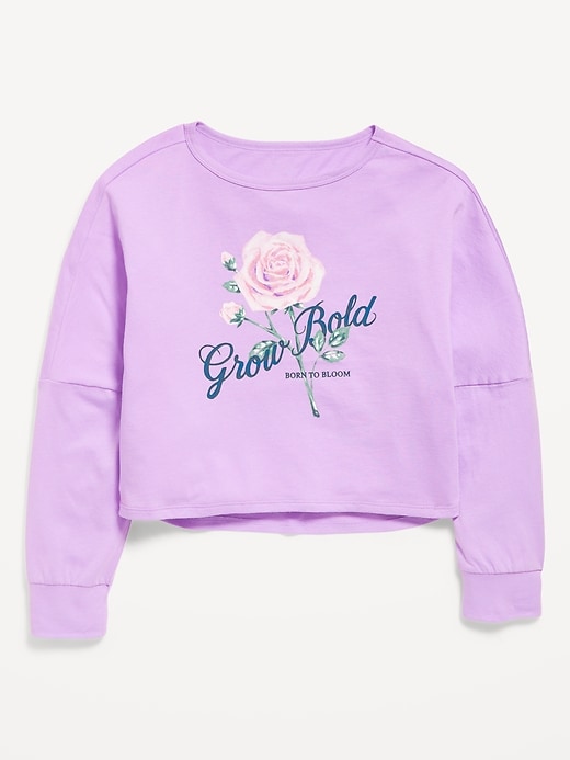 Image number 3 showing, Long-Sleeve Cropped Top for Girls
