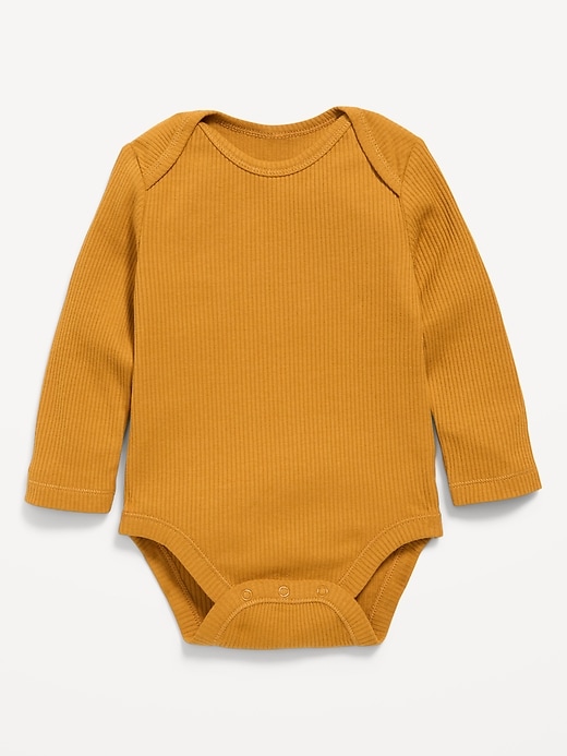Image number 1 showing, Long-Sleeve Ribbed Bodysuit for Baby