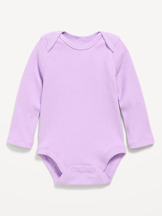 Image number 1 showing, Long-Sleeve Ribbed Bodysuit for Baby
