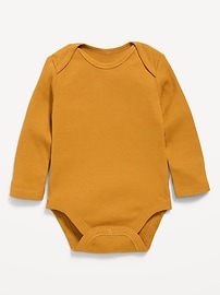 Image number 1 showing, Long-Sleeve Ribbed Bodysuit for Baby
