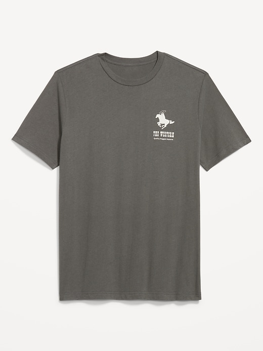 L'image numéro 1 présente T-shirt ras du cou à imprimé