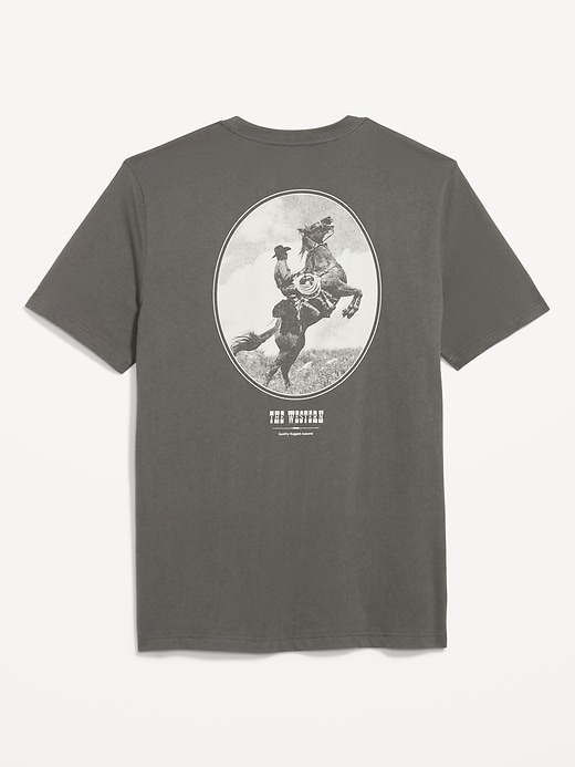 L'image numéro 2 présente T-shirt ras du cou à imprimé