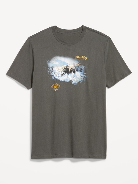 Crew-Neck Logo-Graphic T-Shirt - Panthers