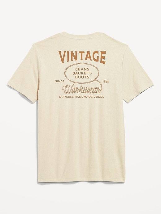 L'image numéro 2 présente T-shirt ras du cou à imprimé