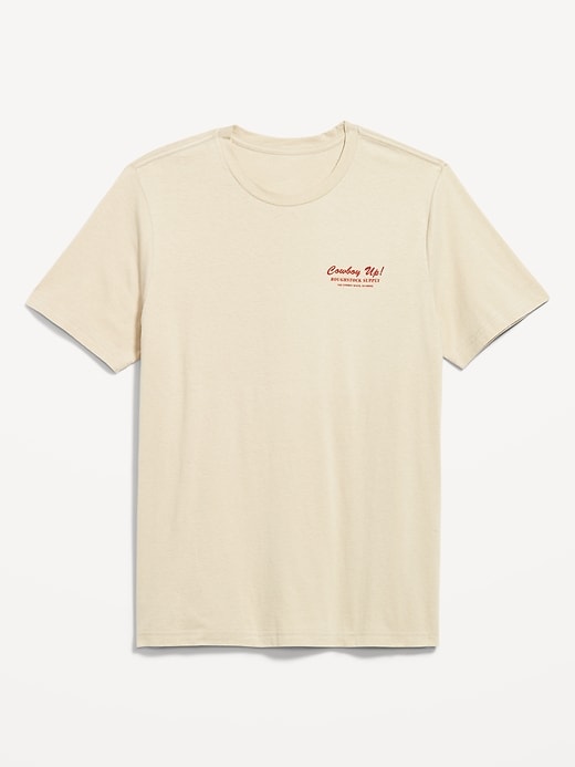 L'image numéro 1 présente T-shirt ras du cou à imprimé