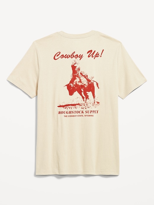 L'image numéro 2 présente T-shirt ras du cou à imprimé