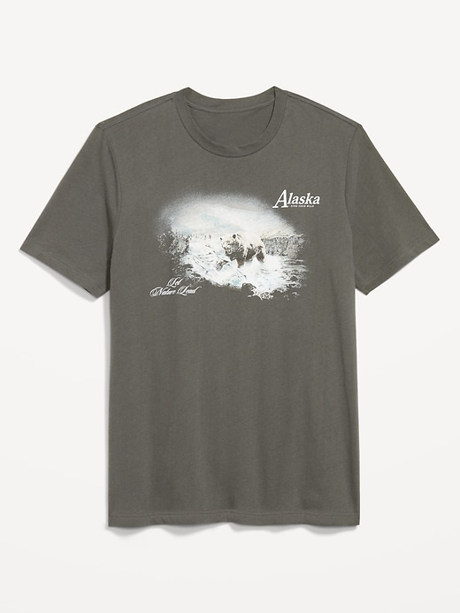 L'image numéro 1 présente T-shirt ras du cou à imprimé