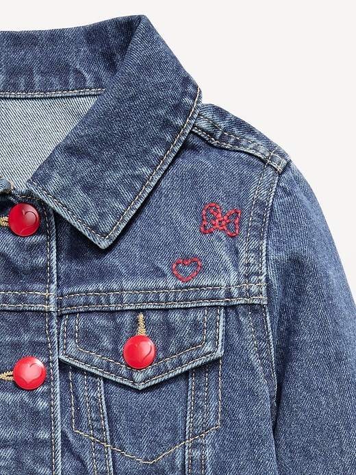Image number 3 showing, Disney© Minnie Mouse Cropped Trucker Jean Jacket for Toddler Girls