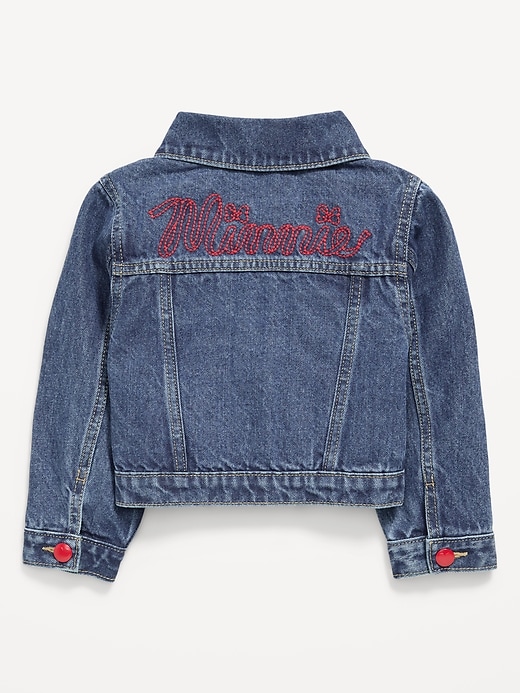Image number 2 showing, Disney© Minnie Mouse Cropped Trucker Jean Jacket for Toddler Girls
