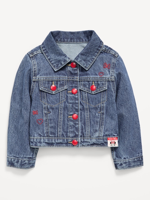 Disney© Minnie Mouse Cropped Trucker Jean Jacket for Toddler Girls