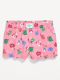 Image number 2 showing, Flannel Plaid Boxer Pajama Shorts for Girls