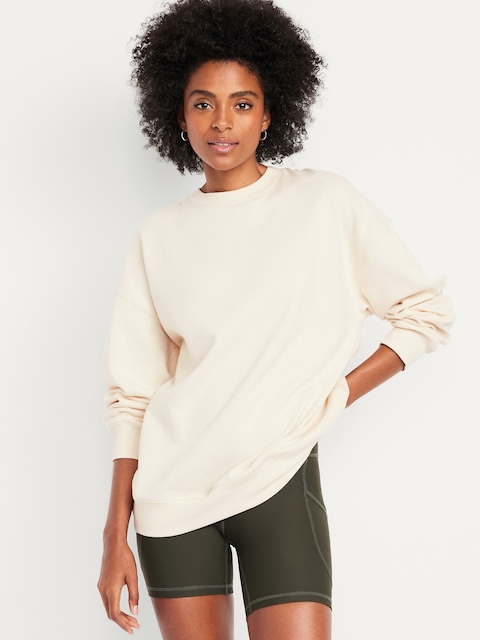 SoComfy Oversized Tunic Sweatshirt - Howlite