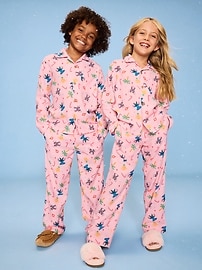 Image number 1 showing, Old Navy x Disney Gender-Neutral Button-Front Graphic Pajama Set for Kids