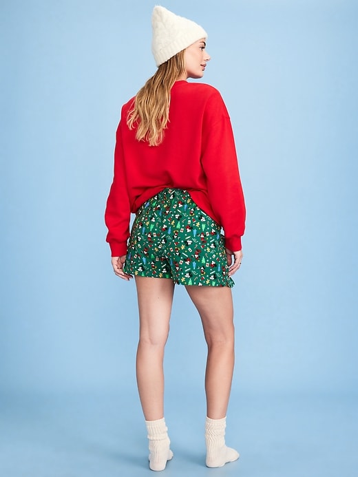 Image number 2 showing, Old Navy x Disney Mickey Mouse & Friends Printed Flannel Boxer Shorts for Women