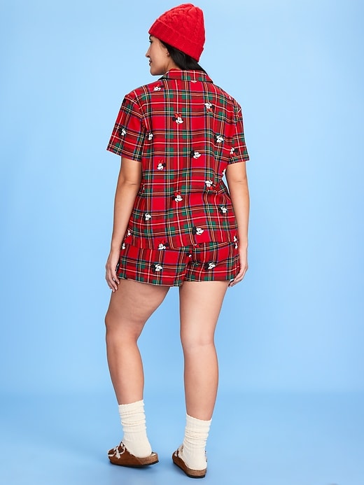 Image number 6 showing, Old Navy x Disney Printed Flannel Pajama Short Set for Women