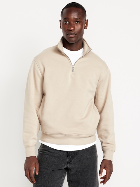 Chandail à glissière courte Première nécessité - Beige Crémeux