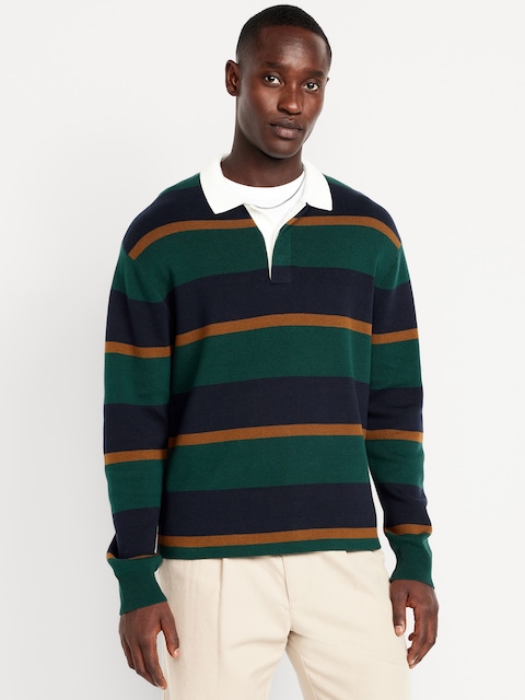 Rugby Stripe Sweater - Green Stripe