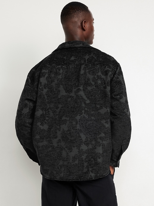 Image number 2 showing, Oversized Button-Down Jacquard Shirt