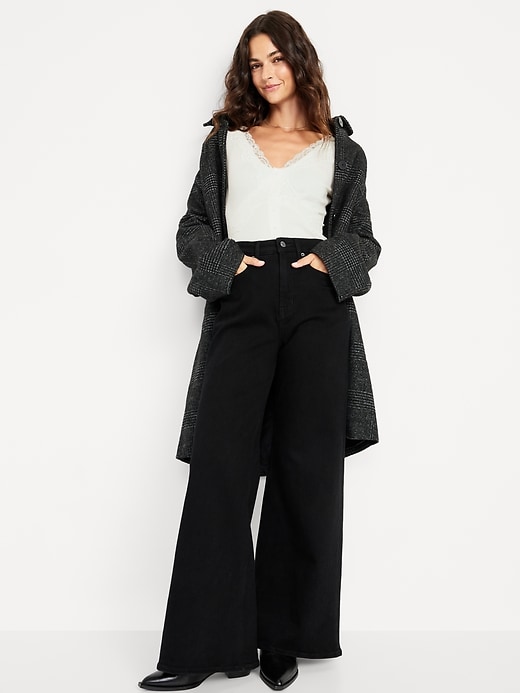 Image number 3 showing, Lace-Trim V-Neck Ribbed Top