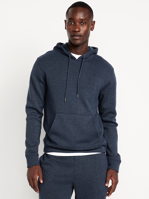 Fleece-Knit Pullover Hoodie - Dusk Navy