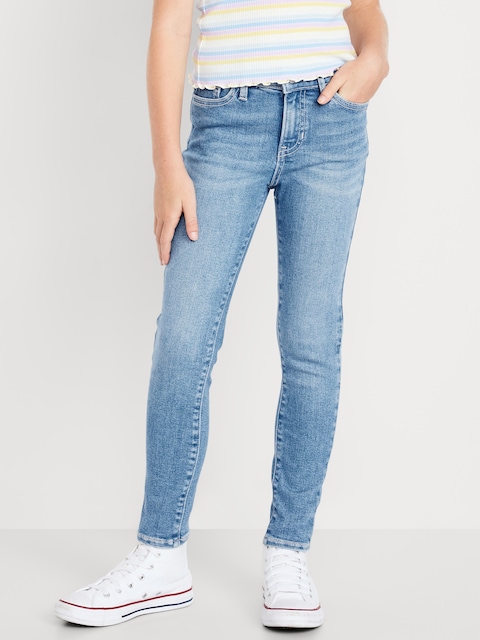 Jegging Rockstar à extensibilité 360° à taille haute pour fille - Fini Pâle