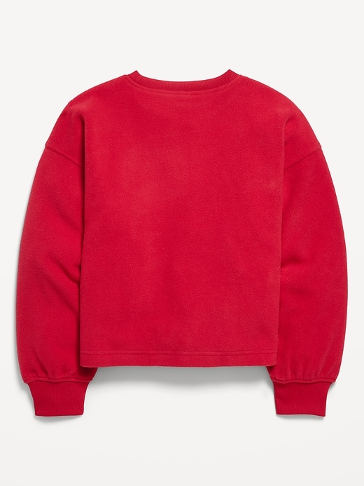 Image number 3 showing, Long-Sleeve Microfleece Top for Girls