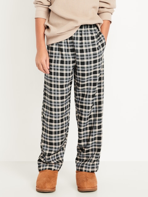 Plaid Flannel Pajama Pants for Boys - Medium Green Plaid