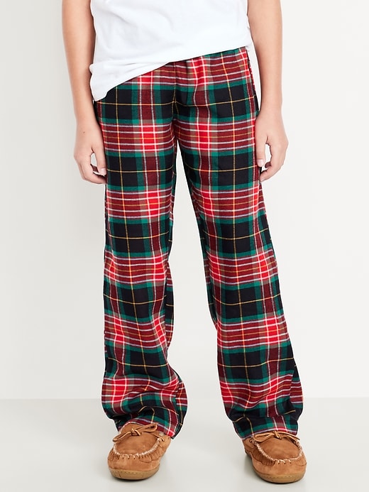 L'image numéro 1 présente Pantalon de pyjama en flanelle à carreaux unisexe pour Enfant