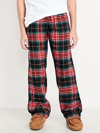 L'image numéro 1 présente Pantalon de pyjama en flanelle à carreaux unisexe pour Enfant