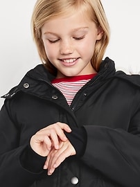 Image number 4 showing, Water-Resistant Parka Jacket for Girls