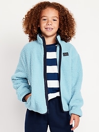 Image number 1 showing, Sherpa Zip-Front Jacket for Boys