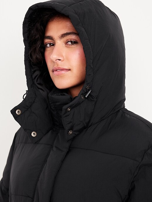 Image number 4 showing, Water-Resistant Quilted Long Puffer Jacket