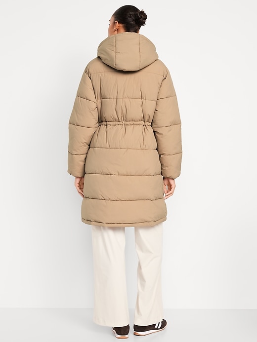 Image number 2 showing, Water-Resistant Quilted Long Puffer Jacket