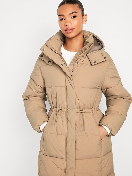Image number 4 showing, Water-Resistant Quilted Long Puffer Jacket