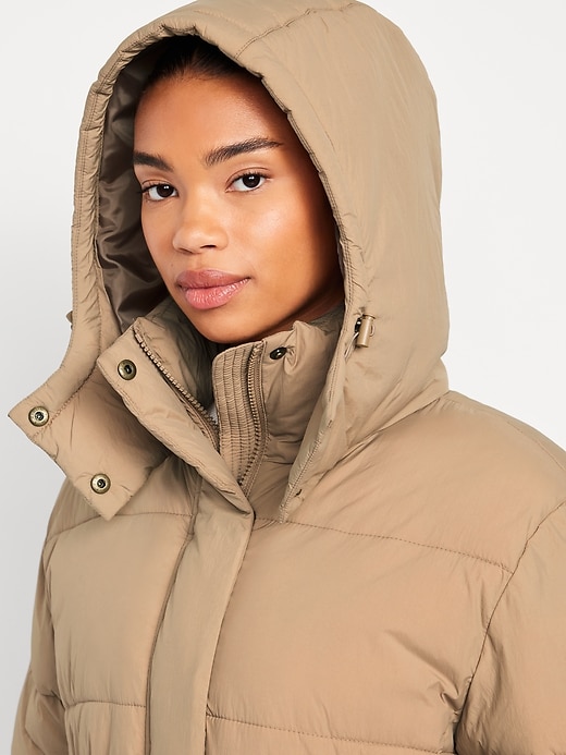 Image number 6 showing, Water-Resistant Quilted Long Puffer Jacket