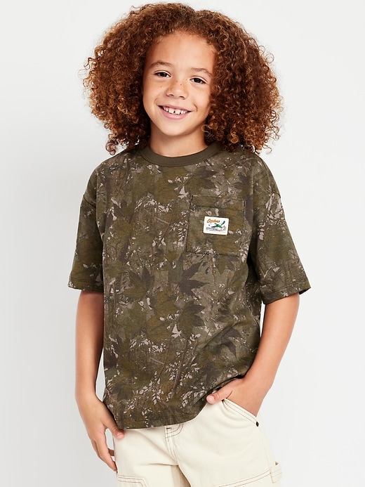 L'image numéro 1 présente T-shirt surdimensionné à poche et à manches courtes pour Garçon