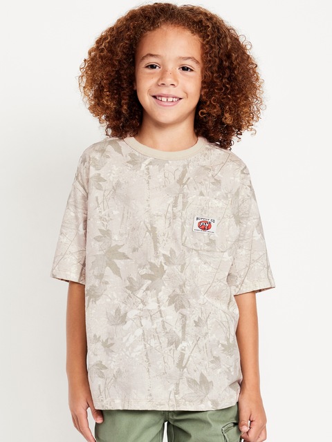 Short-Sleeve Oversized Pocket T-Shirt for Boys