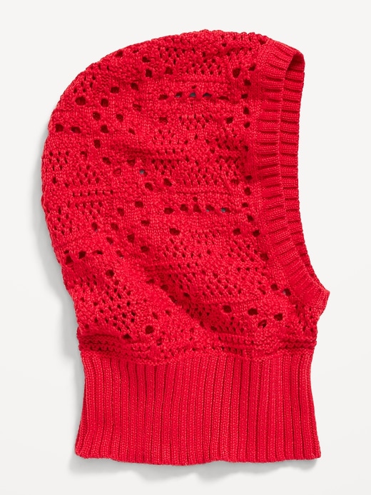 L'image numéro 2 présente Passe-montagne en tricot crocheté