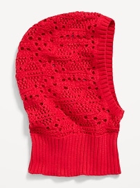 L'image numéro 2 présente Passe-montagne en tricot crocheté