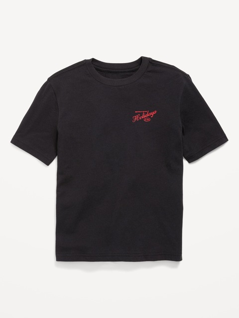 Short-Sleeve Graphic T-Shirt for Boys - Black Jack