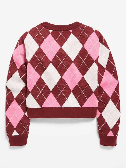 Image number 3 showing, Printed Cardigan Sweater for Girls