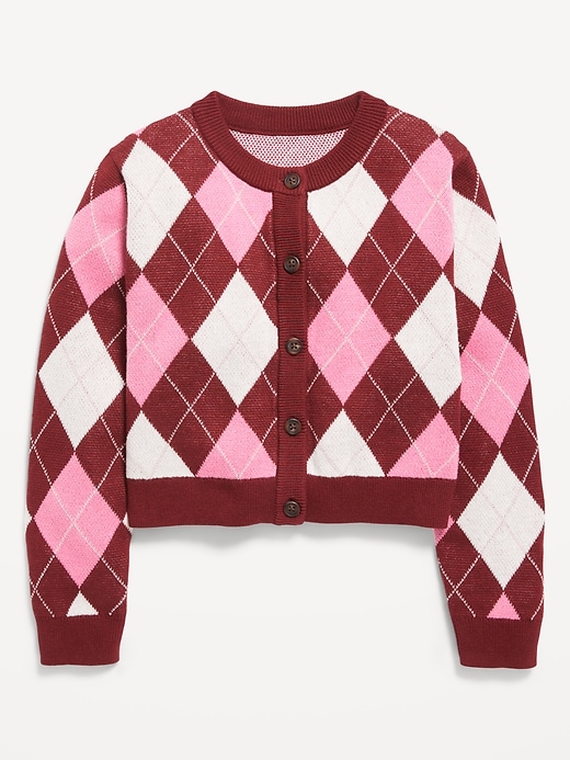 Image number 2 showing, Printed Cardigan Sweater for Girls