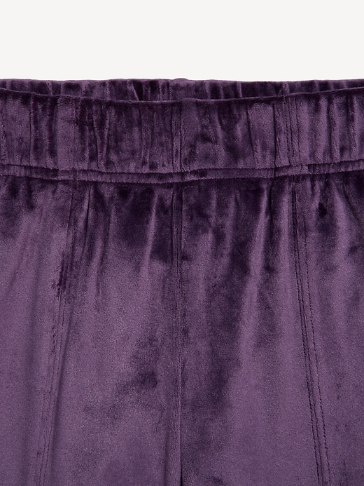 Image number 5 showing, High-Waisted Velour Wide-Leg Pants for Girls