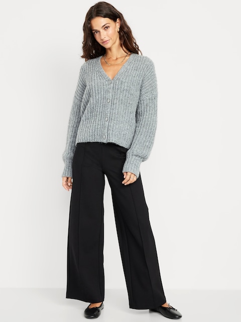 Extra High-Waisted Stevie Wide-Leg Pants - Black Jack