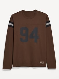 Image number 1 showing, Heavyweight Long-Sleeve Football-Style T-Shirt